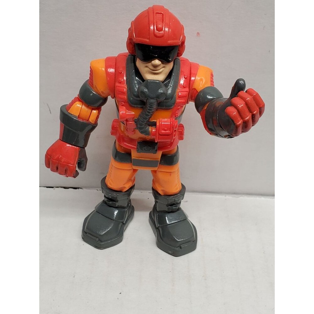 Fisher-Price Rescue Heroes Pilot Action Figure‎ 2010 Orange & Red 5"